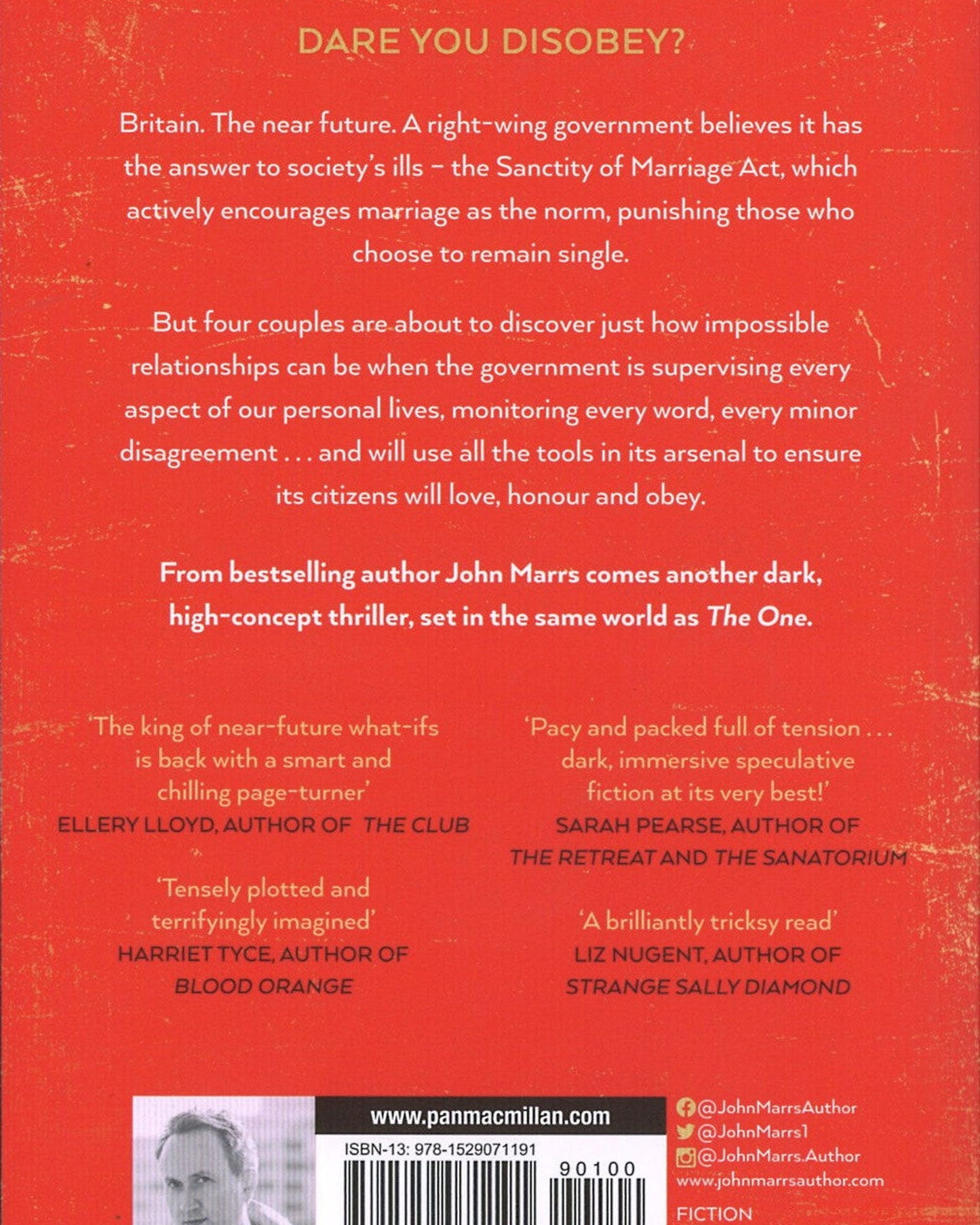 The Marriage Act : The unmissable speculative thriller from the author of The One