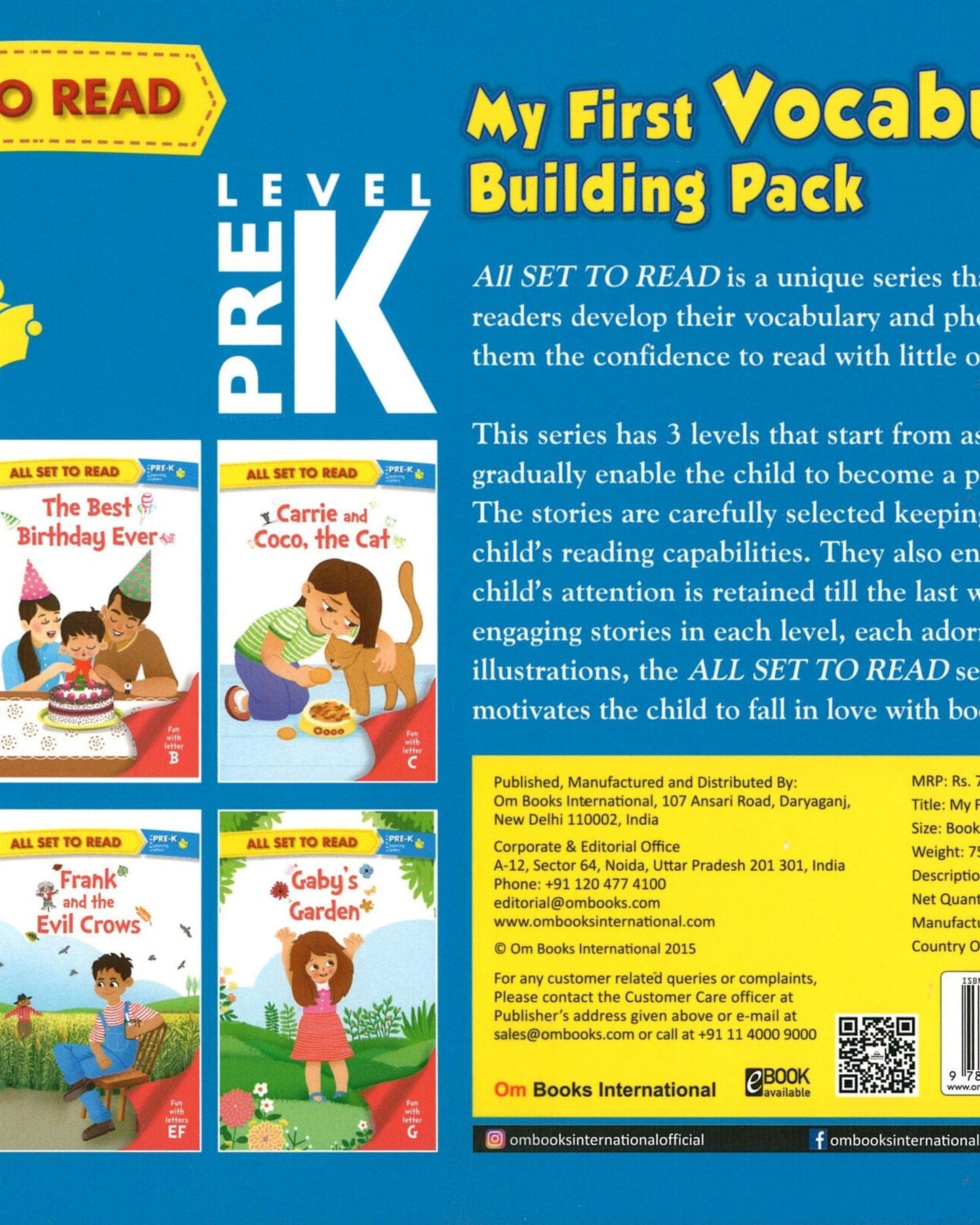 All Set To Read My First Vocabulary Building pack, PreK- Know Your Words and Letters Pack 1