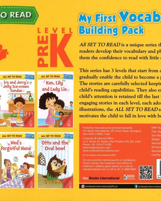 All Set To Read: My First Vocabulary Building pack, PreK- Know Your Words and Letters Pack 2