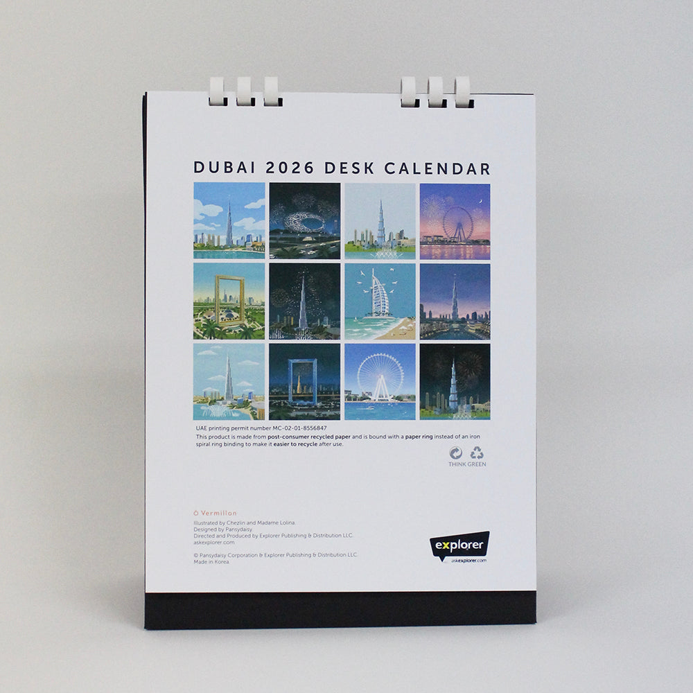 Dubai Desk Calendar 2026