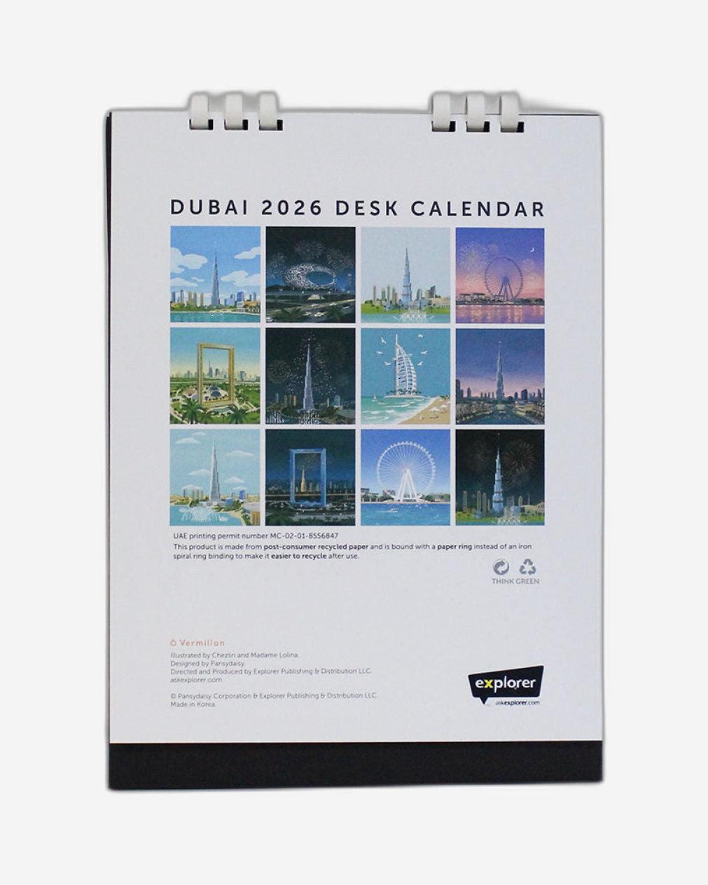 Dubai Desk Calendar 2026