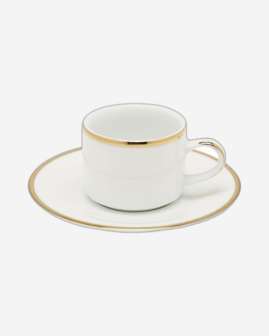 Dankotuwa 3Mm Gold 6+6 Coffee Cup And Saucer - Ccs