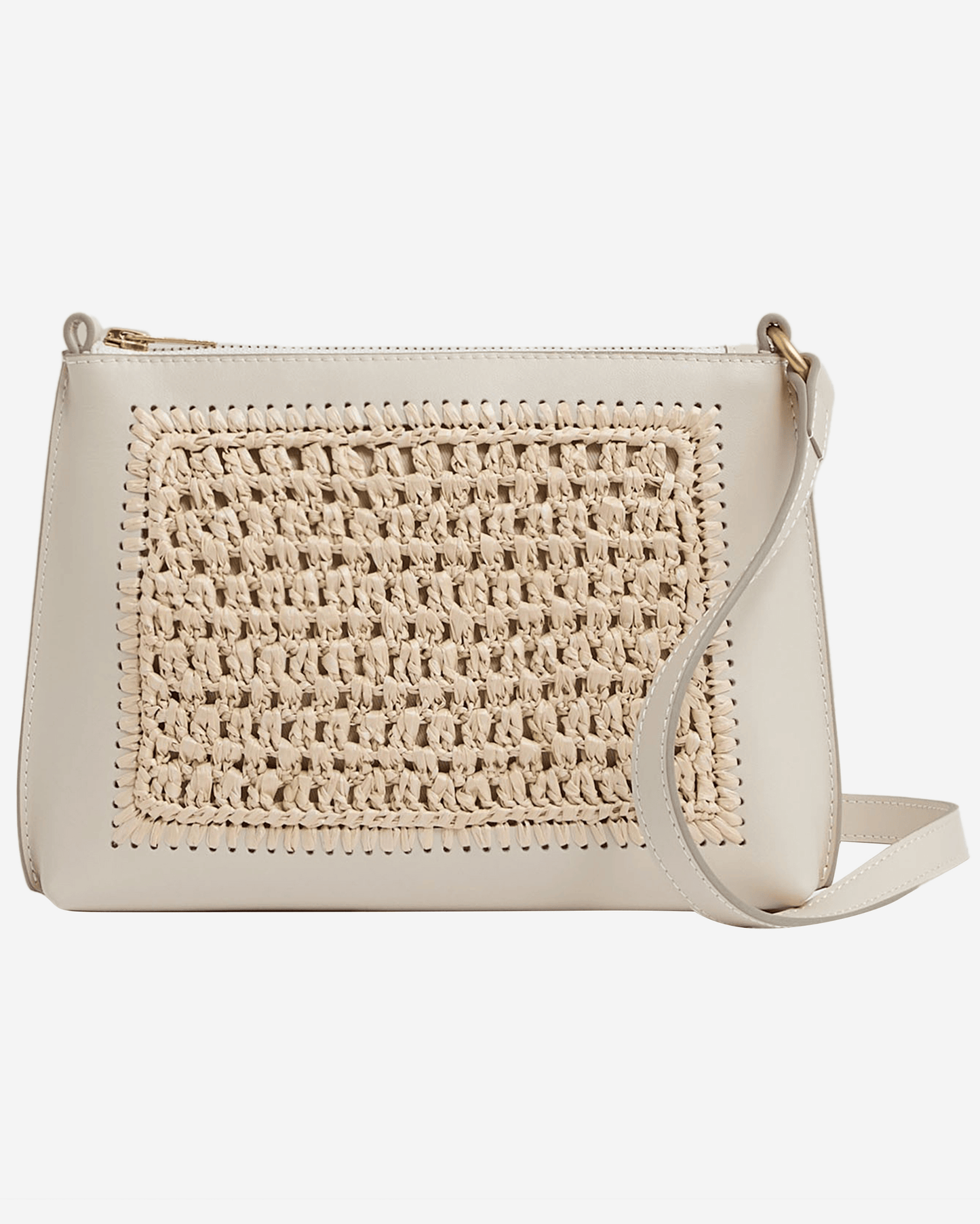 Reiss Raffia Leather Bag