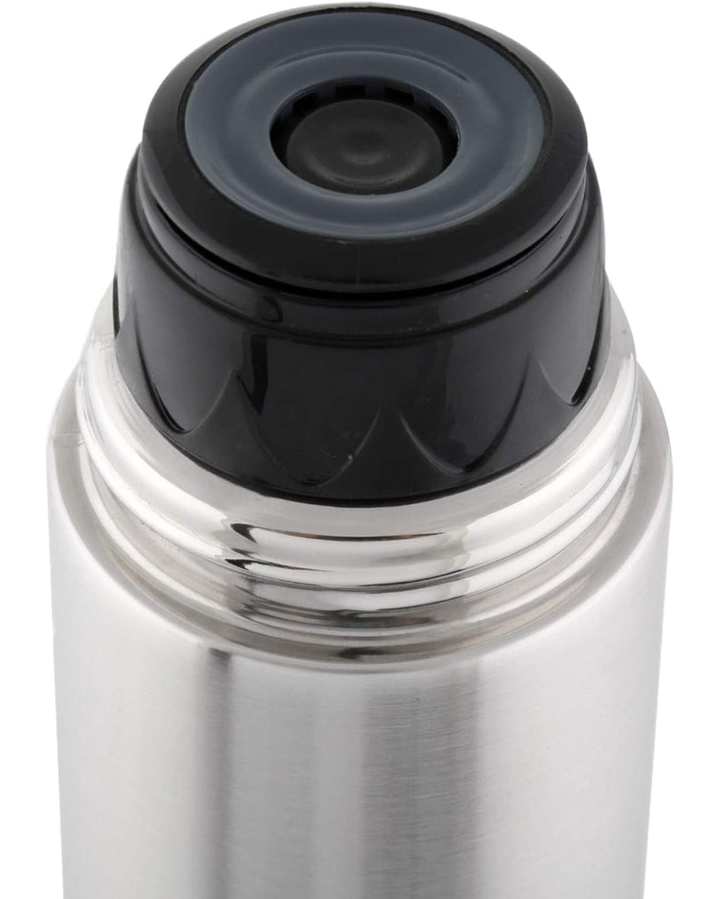 Nessan Stainless Steel Flask with Mug, Silver, 1 Liter | Includes 1L Flask + 2 Mugs (350ML Each)