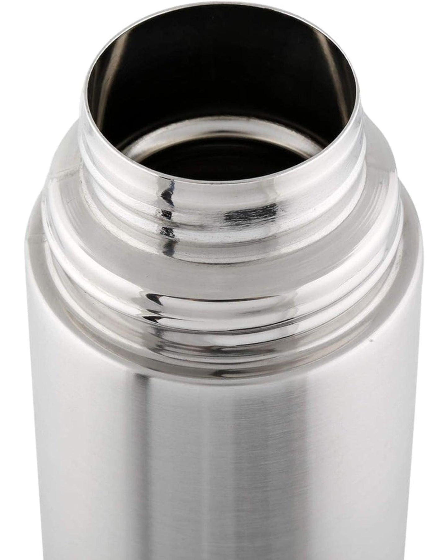 Nessan Stainless Steel Flask with Mug, Silver, 1 Liter | Includes 1L Flask + 2 Mugs (350ML Each)