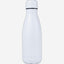 Nessan 350ml Sport Water Bottle Vacuum Insulated Stainless Steel Sport Water Bottle Leak-Proof Double Wall Cola Shape Water Bottle, Keep Drinks Hot & Cold- White