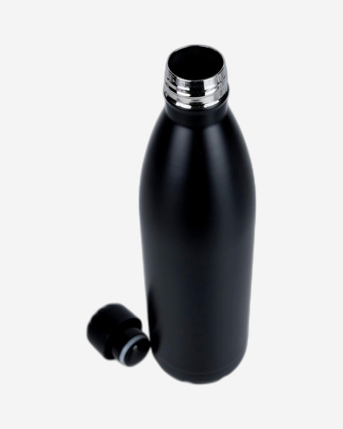 Nessan 1000ml Sport Water Bottle Vacuum Insulated Stainless Steel Sport Water Bottle Leak-Proof Double Wall Cola Shape Water Bottle, Keep Drinks Hot & Cold - Black