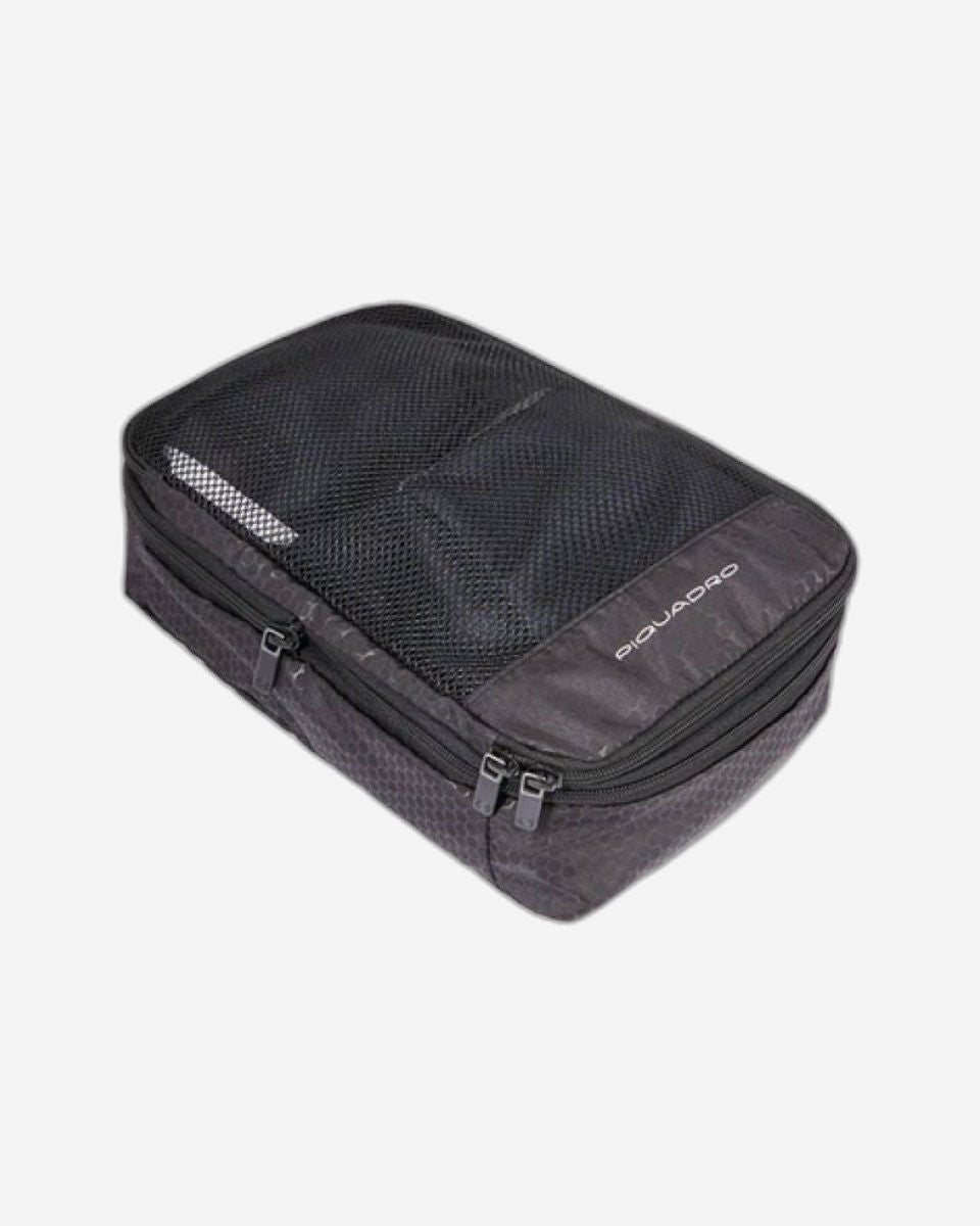 Piquadro Pq-Light X Packing Cube - Medium In Fabric Black AC6373TA/N