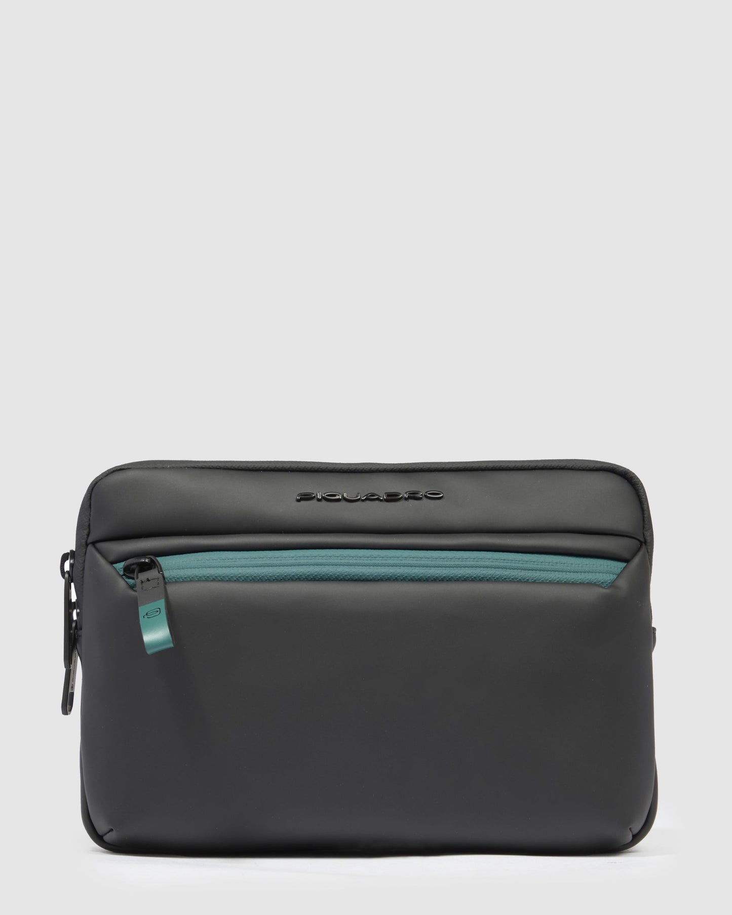 Piquadro Corner Special Clutch For Ipad Mini In Rubberized Water Resistant Black