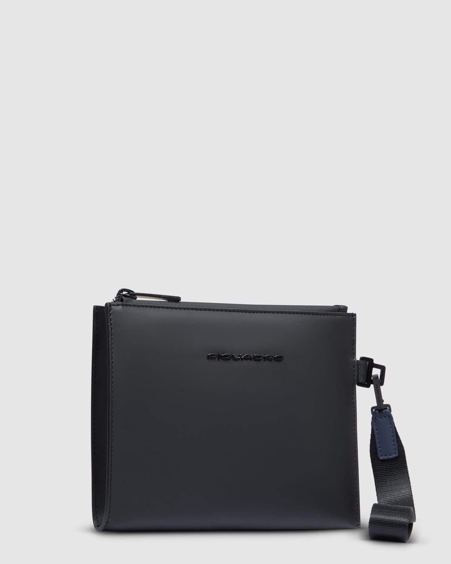 Piquadro Rubberized Water Resistant Small Clutch Black