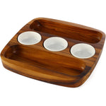 2 Side Chip & Salsa Serving Tray