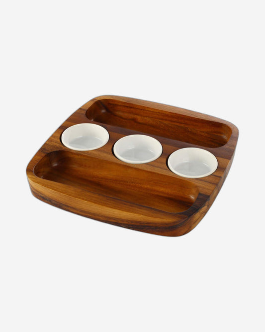 Billi 2 Side Chip & Salsa Serving Tray