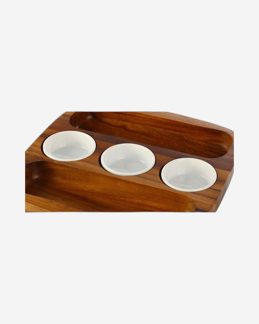 Billi 2 Side Chip & Salsa Serving Tray