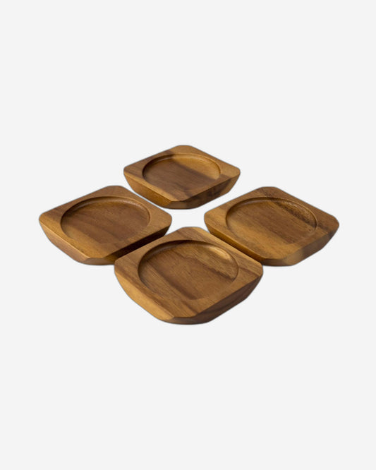 Billi 4 Pc Coaster Set W9.5 X L9.5 X H6