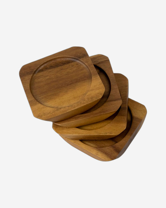 Billi 4 Pc Coaster Set W9.5 X L9.5 X H6