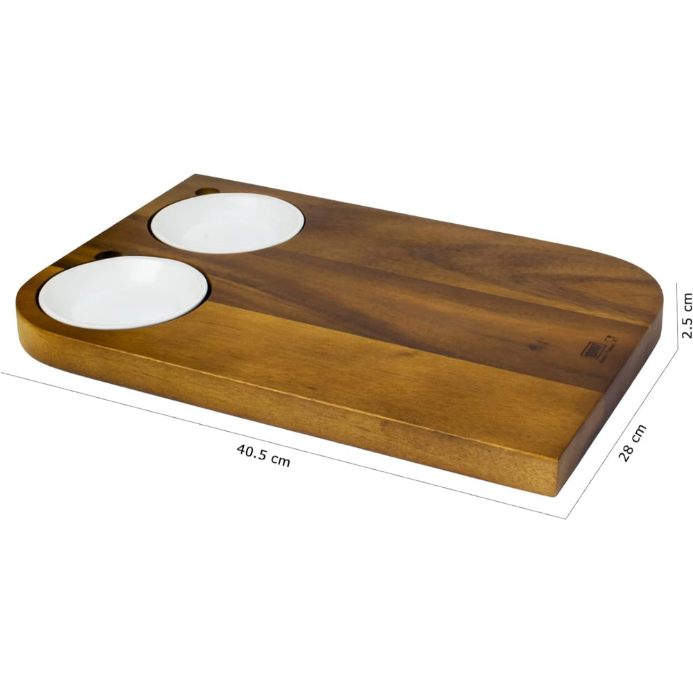 Billi Rectangular Board W/Ceramic Bowl
