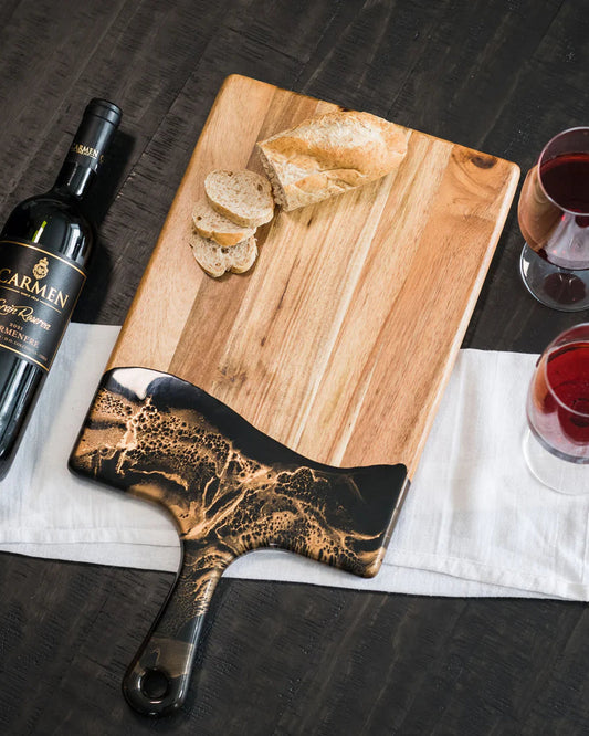 Lynn & Liana Acacia 10X20 Large Cheese Board Black Ember