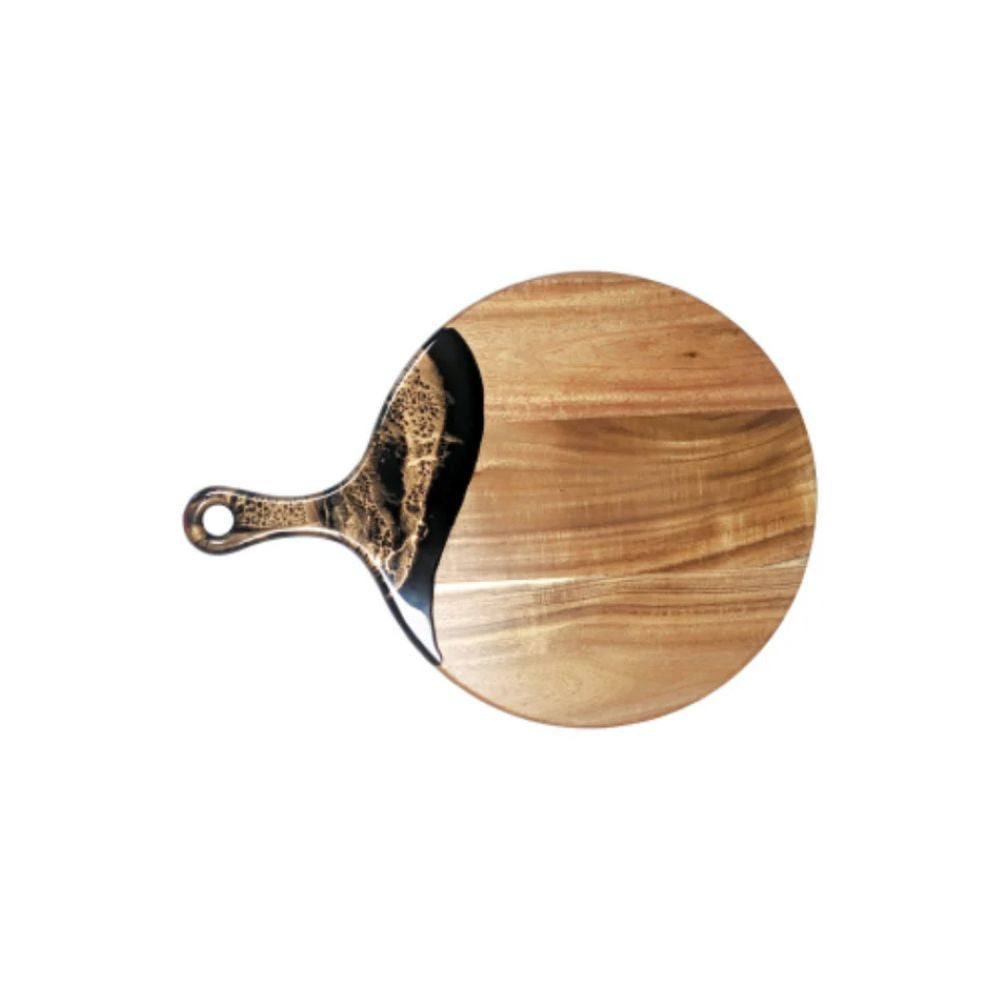 ACACIA 12 PLUS 5  HANDLE ROUND PADDLE BOARD BLACK EMBER