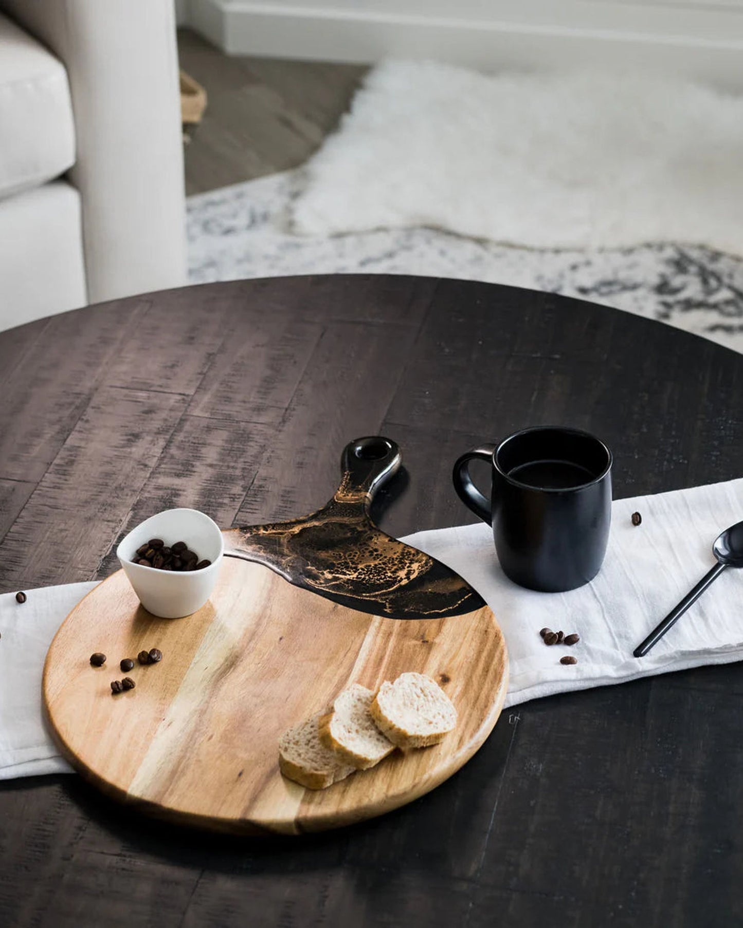 Lynn & Liana Acacia 12 Plus 5  Handle Round Paddle Board Black Ember