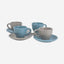 Shallow Jaspe 4-Piece Coffee Cup & Saucer Set 90ml - Sg Glaze | Kitchen Dinnerware, Ceramic, Stoneware
