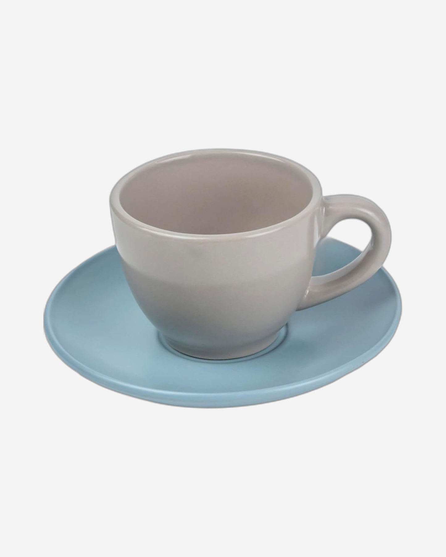 Shallow Jaspe 4-Piece Coffee Cup & Saucer Set 90ml - Sg Glaze | Kitchen Dinnerware, Ceramic, Stoneware