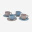 Shallow Jaspe 4-Piece Tea Cup & Saucer Set 220ml - Sg Glaze | Kitchen Dinnerware, Ceramic, Stoneware