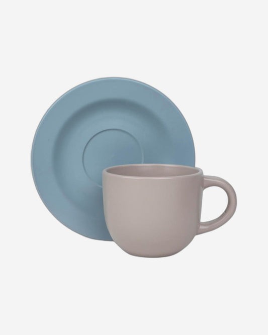 Shallow Jaspe 4-Piece Tea Cup & Saucer Set 220ml - Sg Glaze | Kitchen Dinnerware, Ceramic, Stoneware