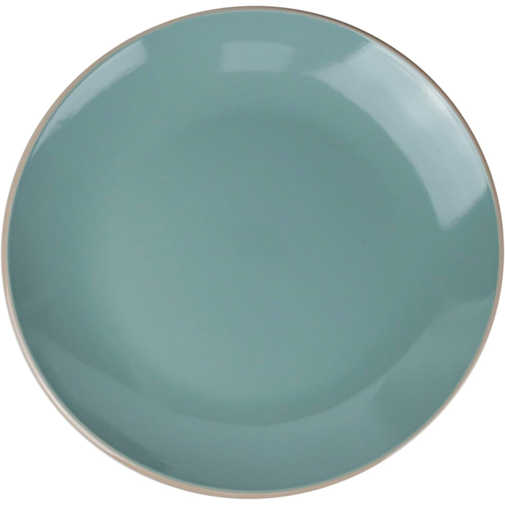 Shallow Moire 12-Pieces Stoneware Dinnerware Set, Dinner Set, Kitchen Dinnerware Ceramic Crockery Set, Dinner Service Set for 4, 26cm Dinner Plate, Side Plate, Cereal Bowl, Two color