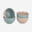 Shallow Moire 4-Piece Deep Bowls Set Kitchen Dinnerware, Ceramic, Stoneware - Two | 14cm Diameter