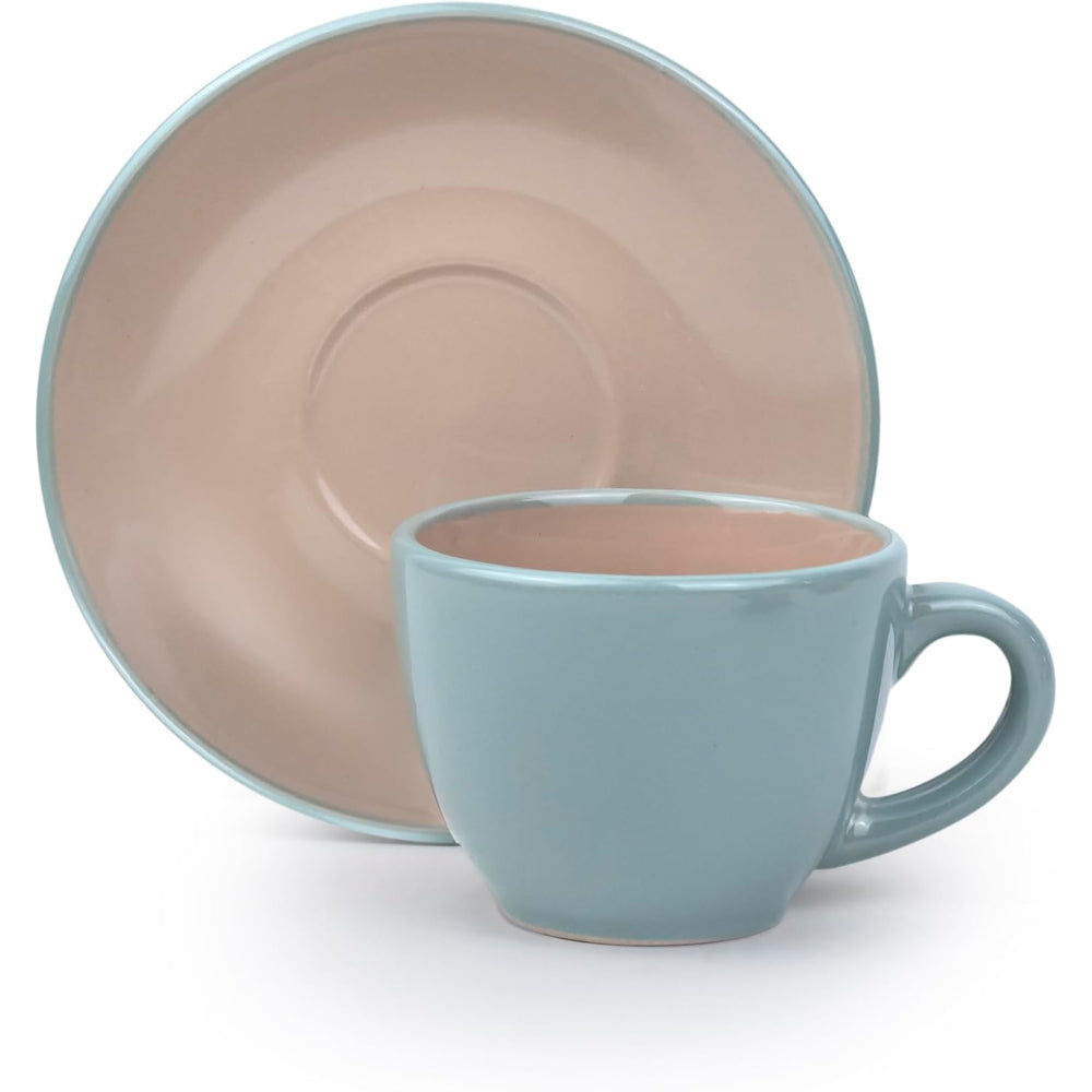 Shallow Moire 4-Piece Coffee Cup & Saucer Set 90ml - Two | Kitchen Dinnerware, Ceramic, Stoneware