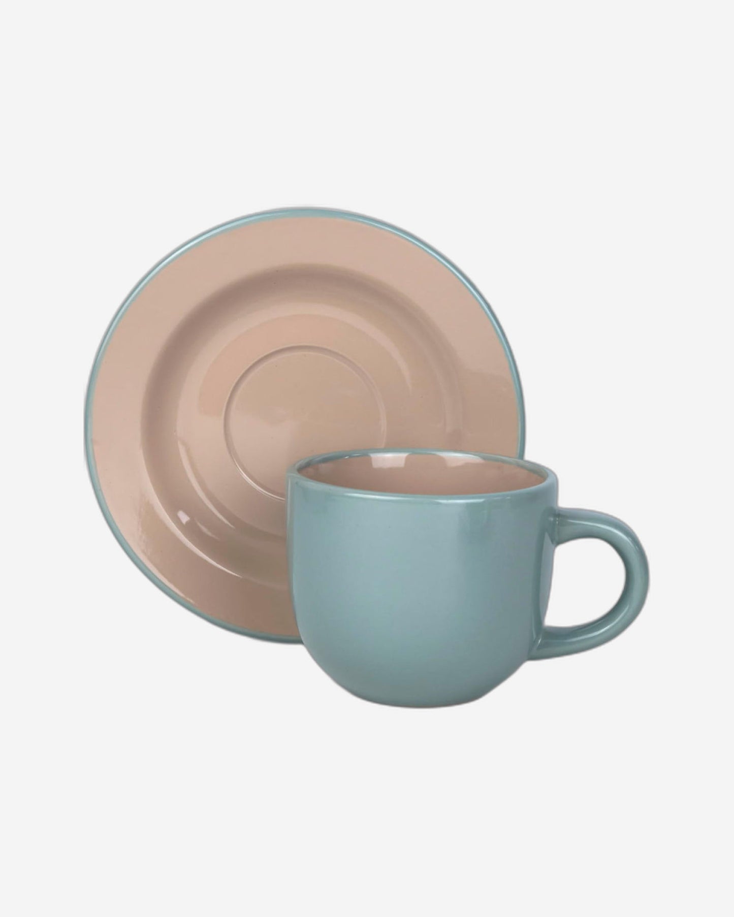 Shallow Moire 4-Piece Tea Cup & Saucer Set 220ml - Two | Kitchen Dinnerware, Ceramic, Stoneware