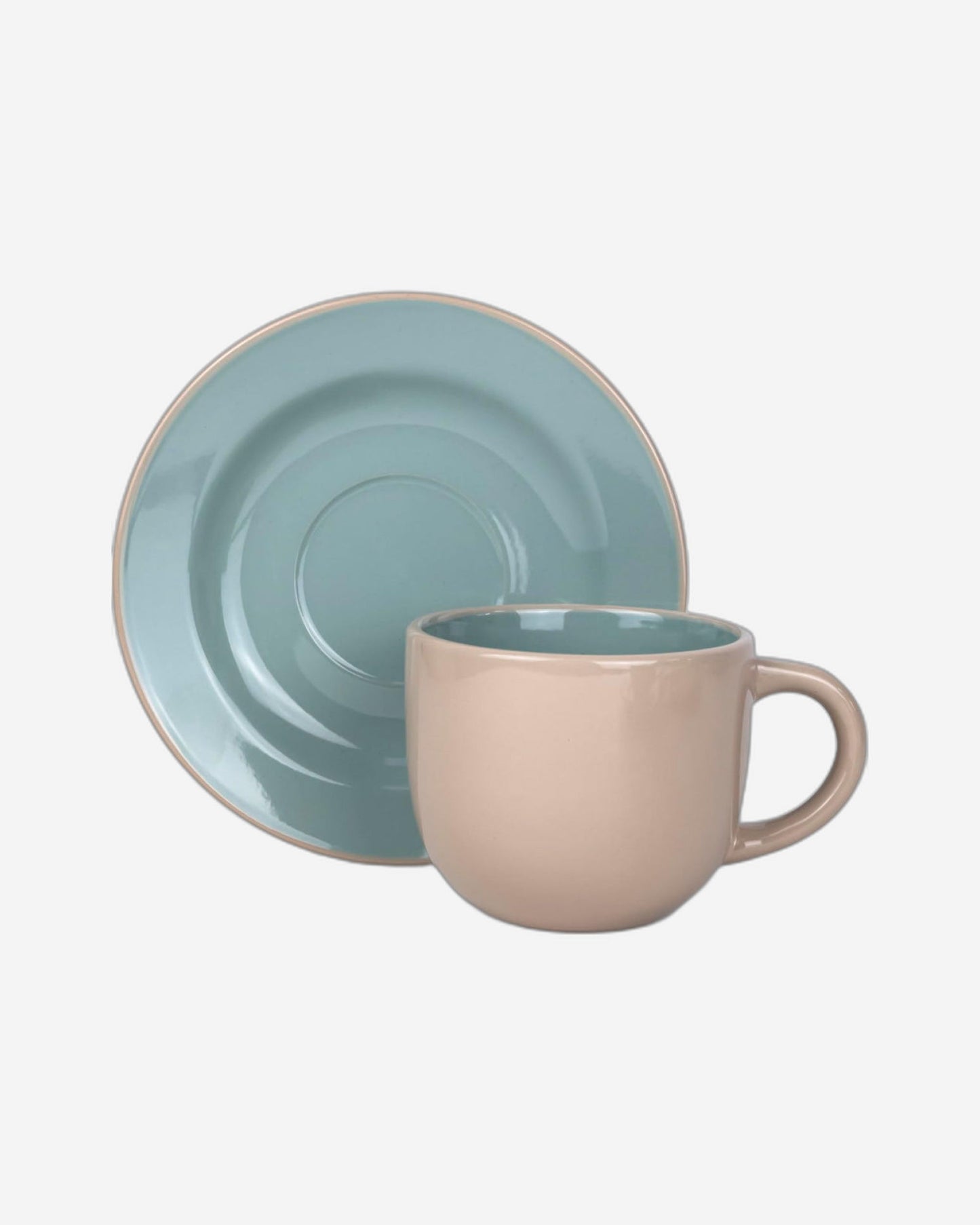 Shallow Moire 4-Piece Tea Cup & Saucer Set 220ml - Two | Kitchen Dinnerware, Ceramic, Stoneware