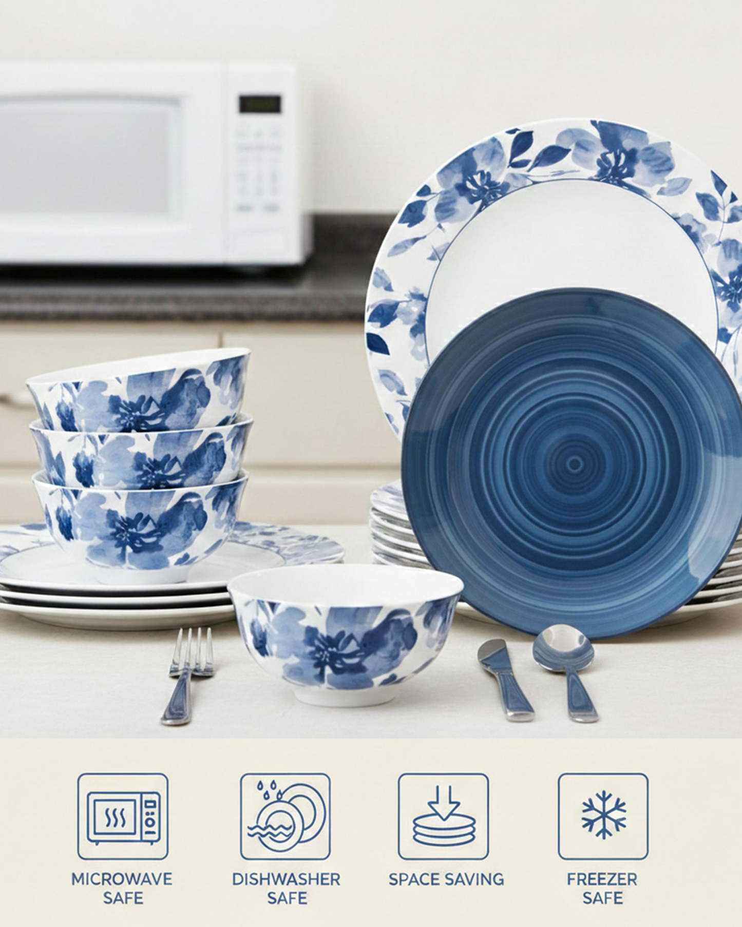 Shallow STAL Porcelain Dinner Set 18 pcs