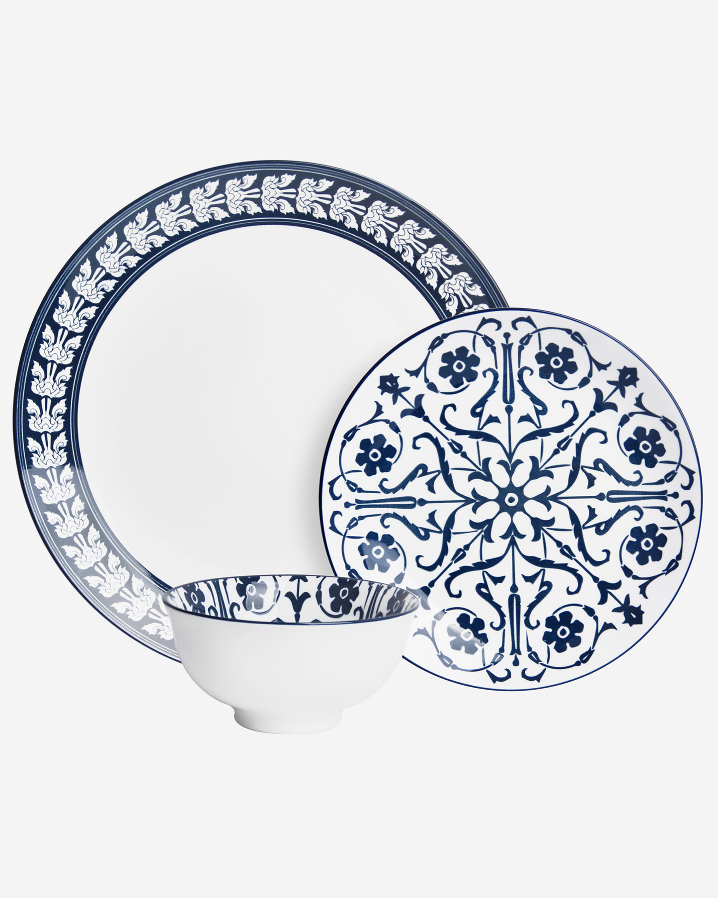 Shallow JAZY Porcelain Dinner Set 12 pcs