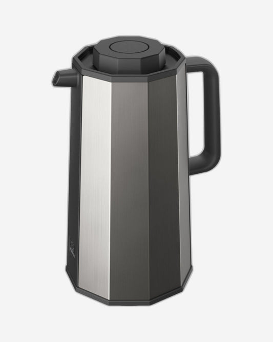 Zojirushi Handy Pot Vacuum Flask, 1.0Ltr, Large Push Button Stopper.-Grey