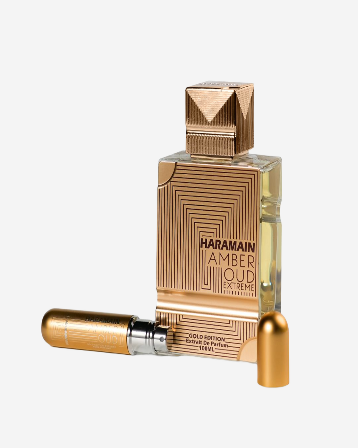 Haramain Amber Oud Gold Edition Extreme 100Ml Extrait De Parfum+Refillable Automiser