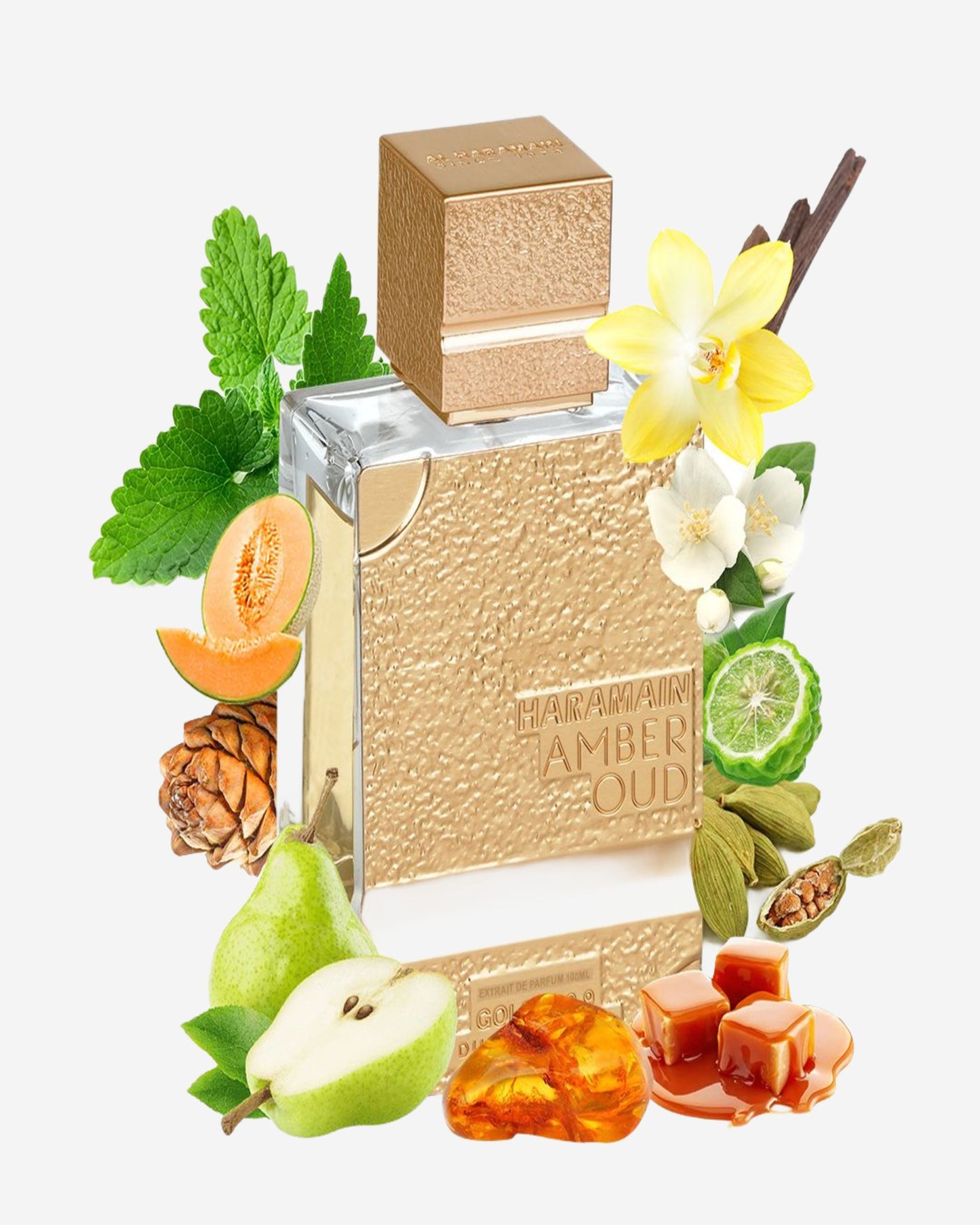 Haramain Amber Oud Gold 999.9 Dubai Edition 100Ml Extrait De Parfum + Refillable Atomizer