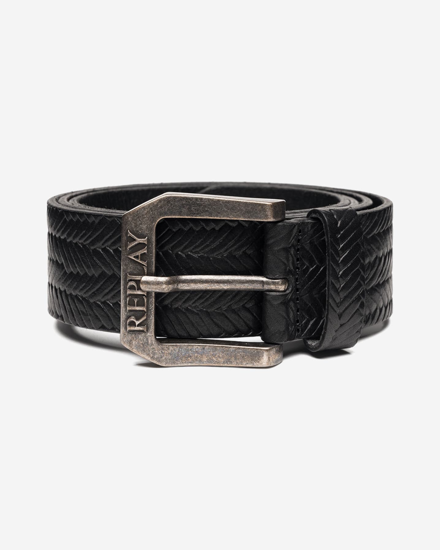 Belt In Weaved Leather