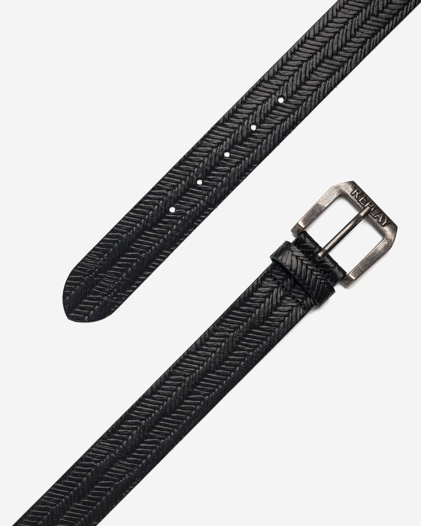 Belt In Weaved Leather