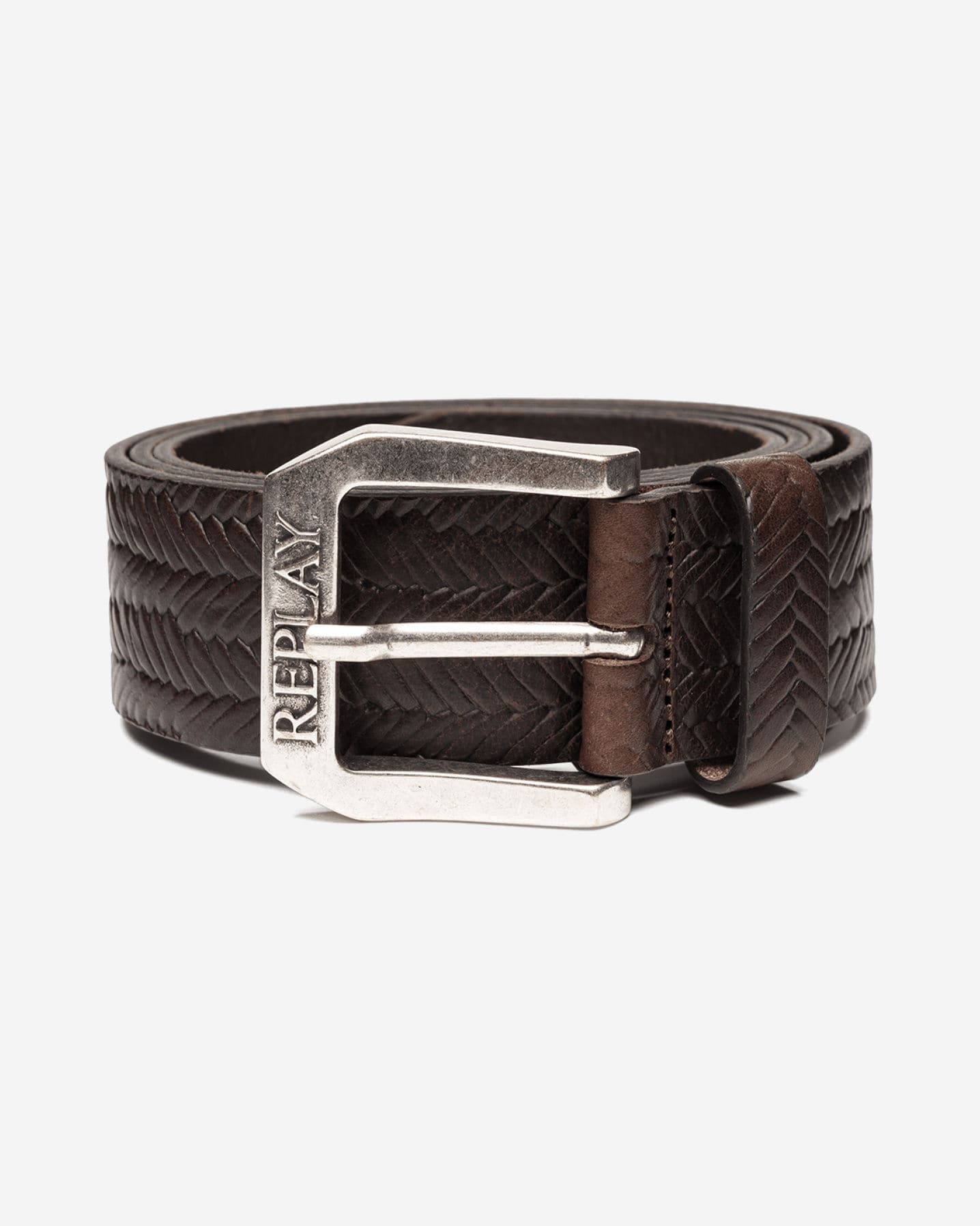 Belt In Weaved Leather