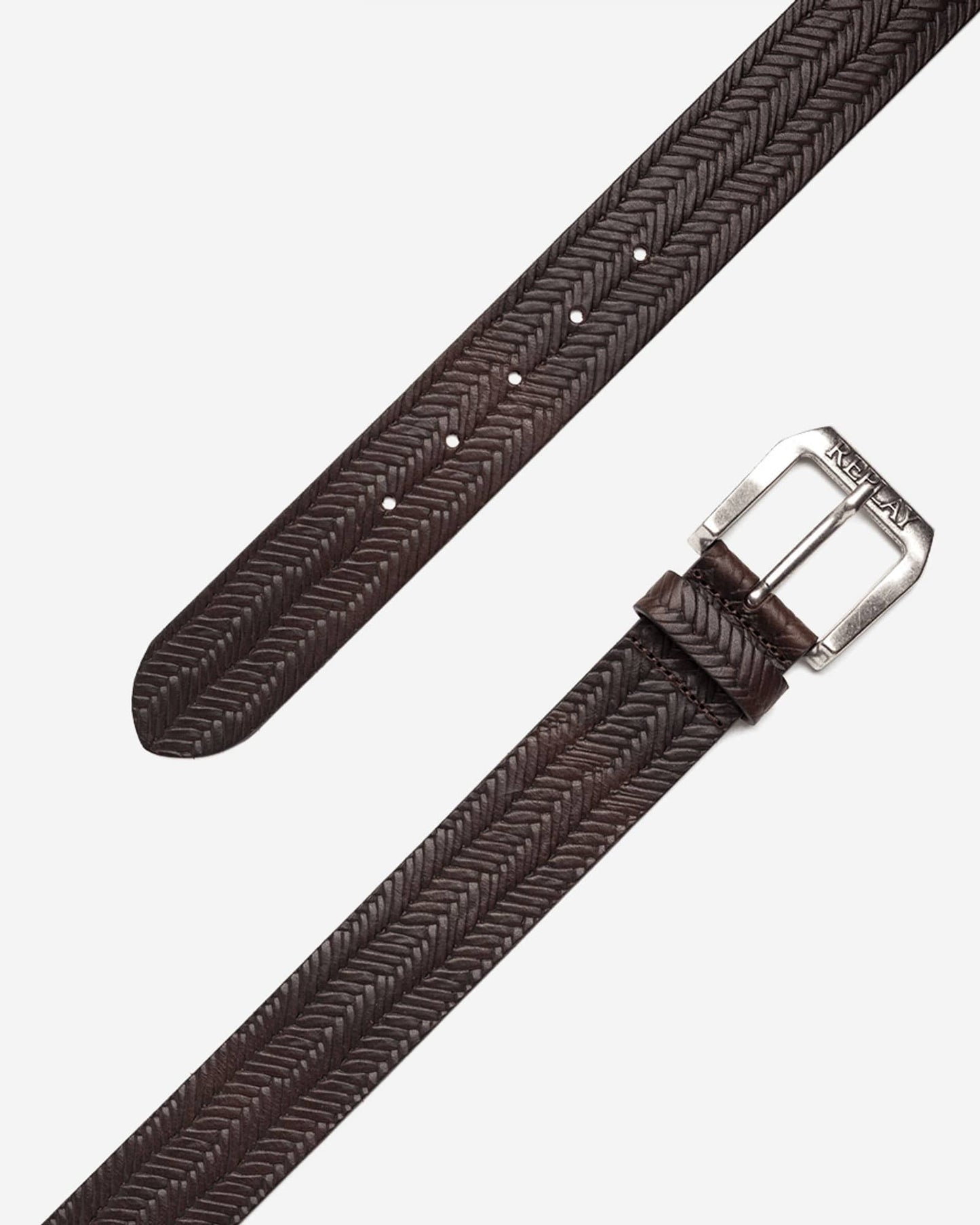 Belt In Weaved Leather