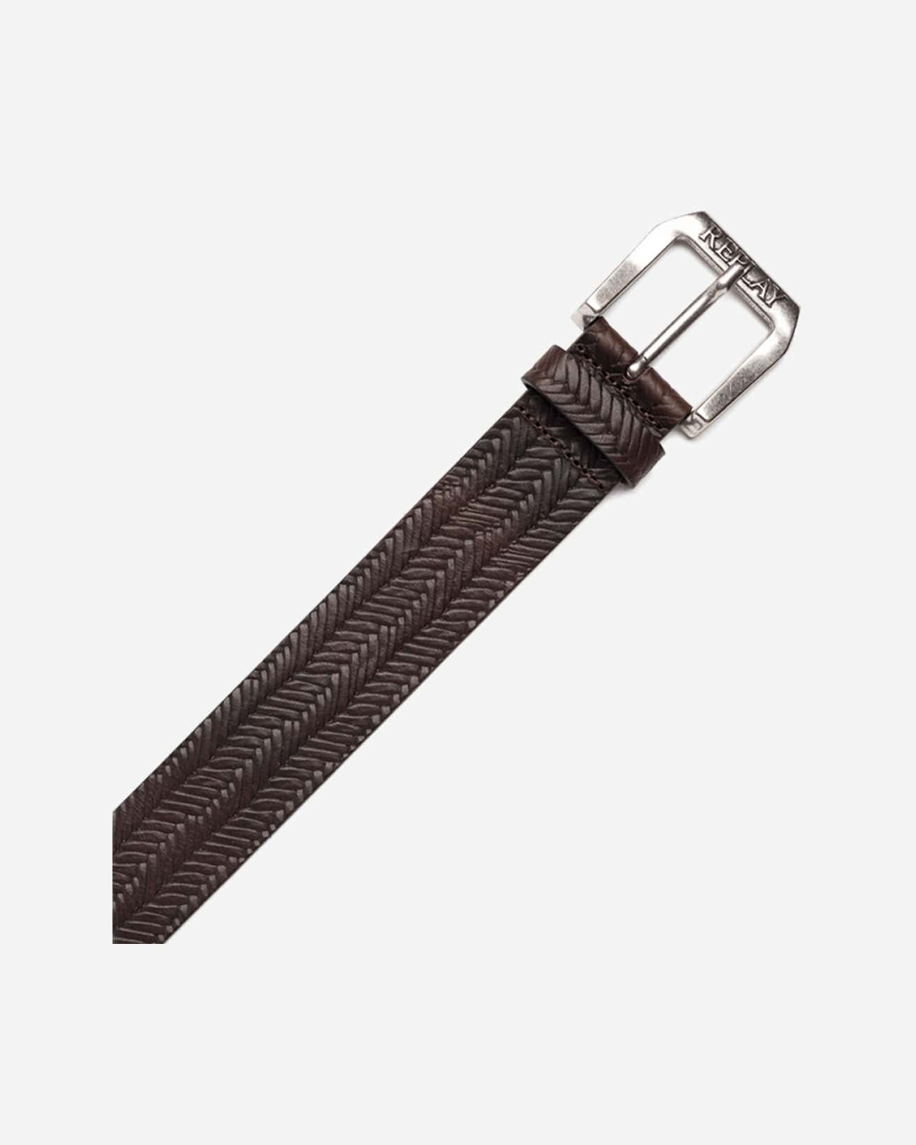Belt In Weaved Leather