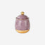 Chaoan Amber Sugar Pot With Lid - Shiny Purple With Gold