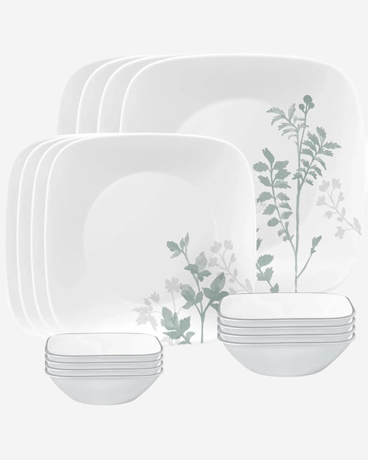 Corelle Dinnerware Set 16Pc Square Amalie