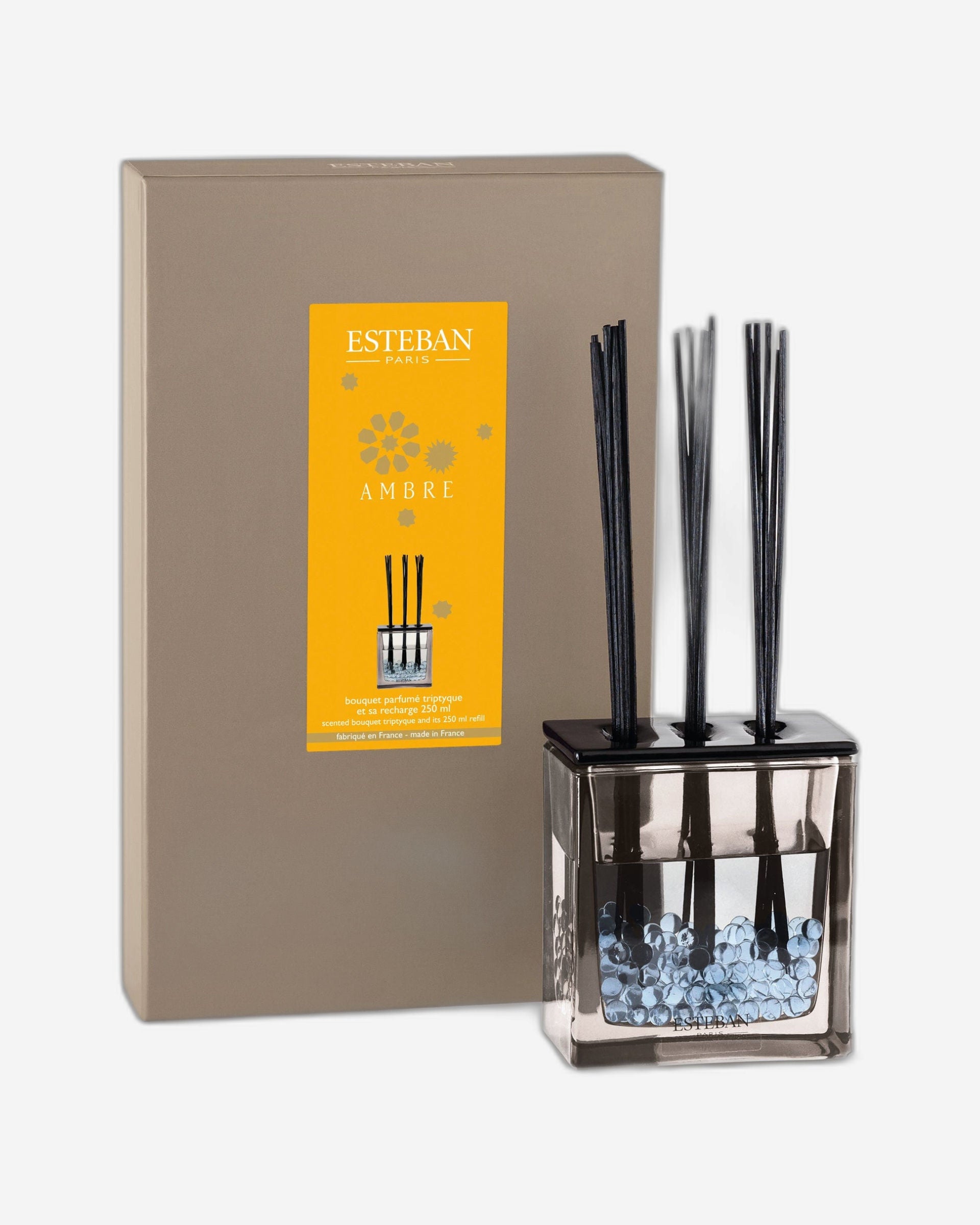 Esteban Ambre Scented Bouquet Triptyque and Its 250ml Refill - Azure Grey Edition