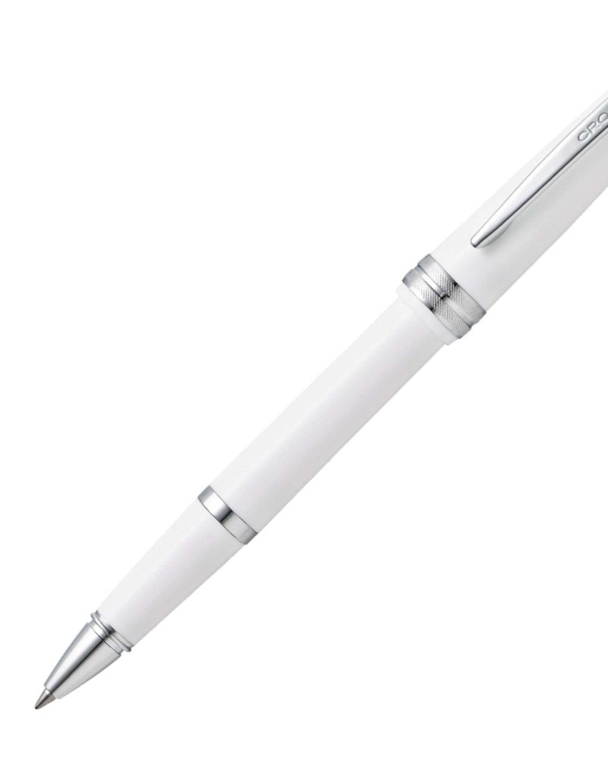 Cross Bailey Light™ Polished White Resin With Polished Chrome Appointments Fine-Tip Rollerball Pen