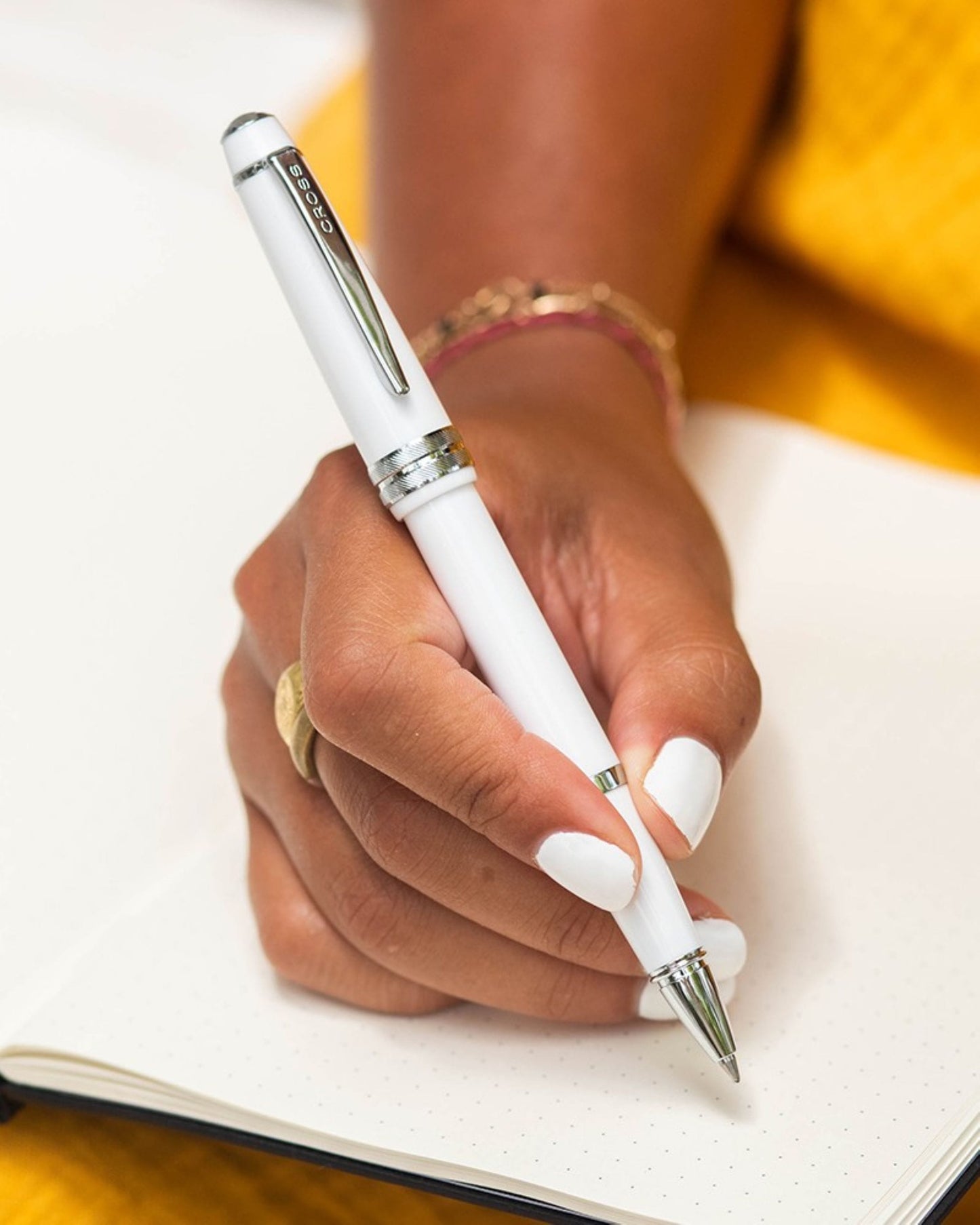 Cross Bailey Light™ Polished White Resin Fine-Tip Rollerball Pen