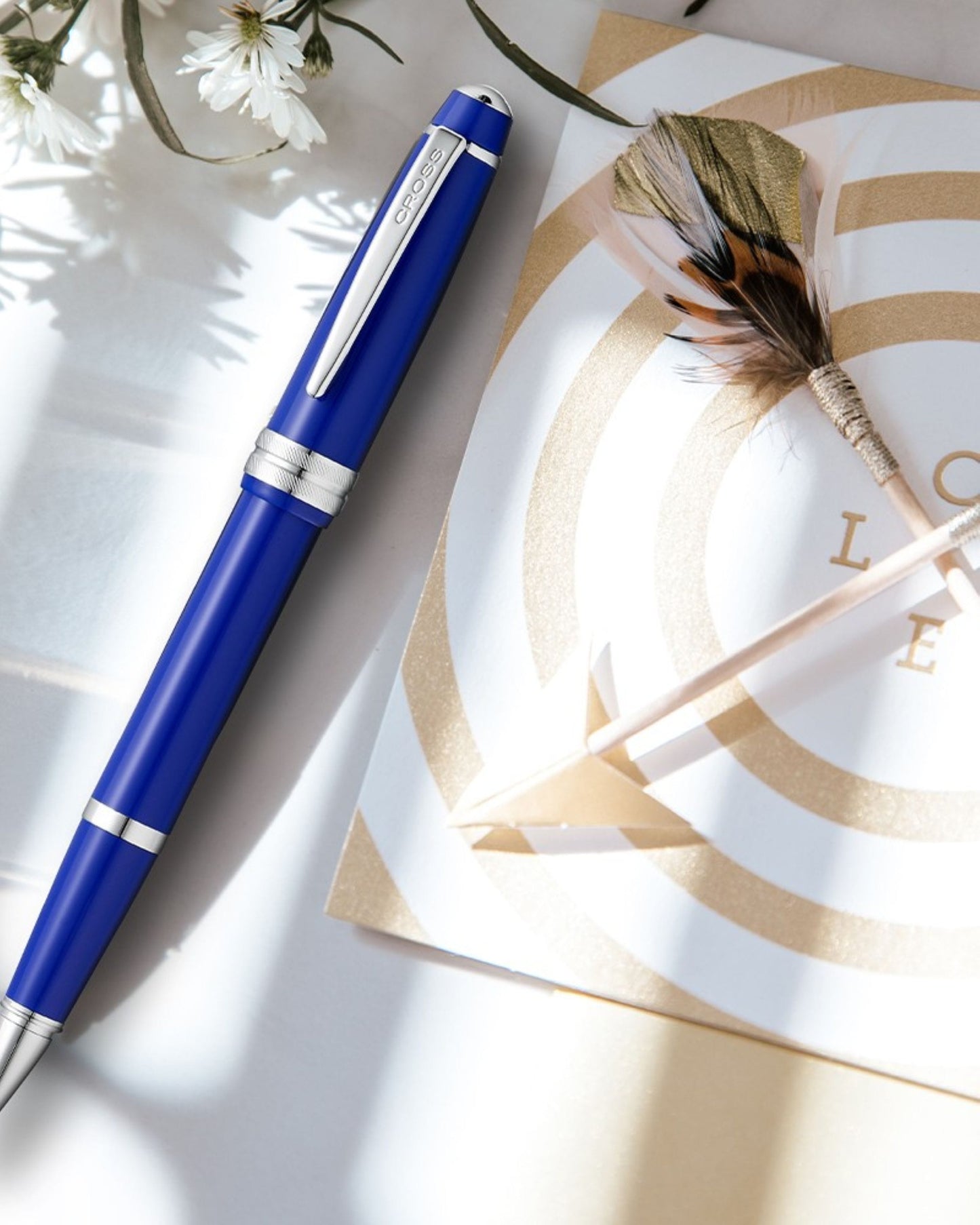 Cross Bailey Light™ Polished Blue Resin Fine-Tip Rollerball Pen