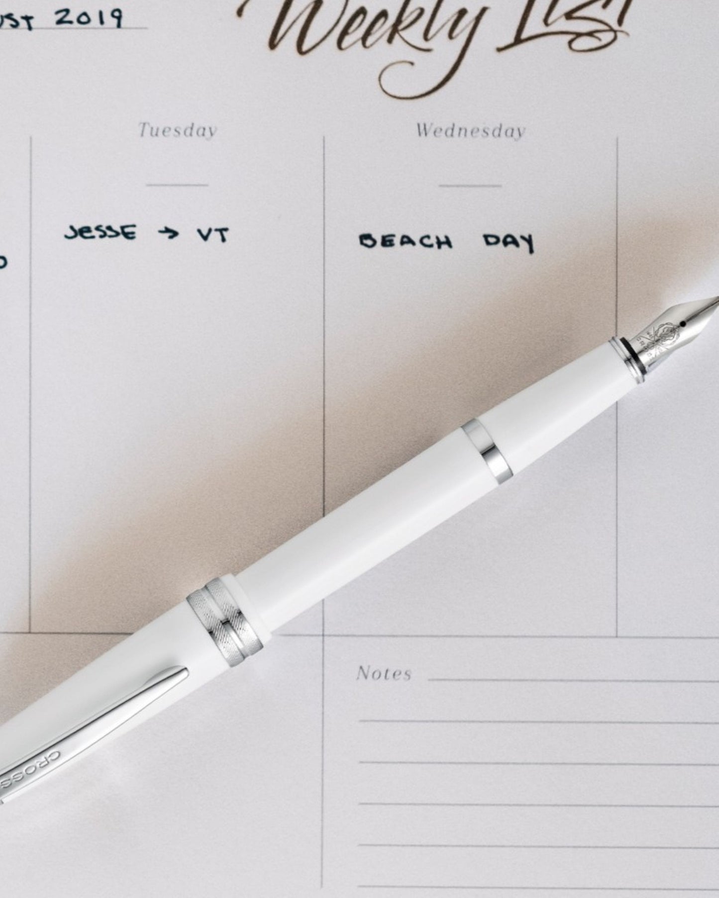 Cross Bailey Light™ Polished White Resin And Extra-Fine Nib Fountain Pen