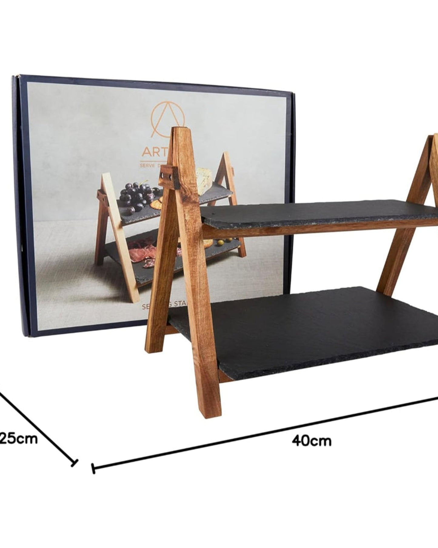 Art Serving Stand 2 Tier 40X30Cm